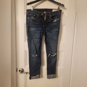 rag & bone Dark Blue Ankle Jeans